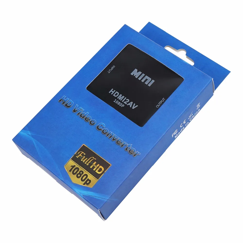 Адаптер HDMI2AV 1080P Mini HD HDMI AV/CVSB L/R поддержка NTSC PAL|hdmi av|hdmi2av 1080phdmi to rca |
