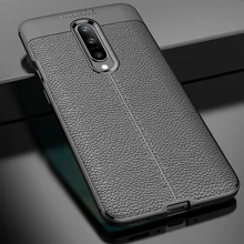 Kolpler Case for Oneplus 7 Pro Litchi Pattern leather Soft TPU Case for Oneplus 7 Cover for 1+7 Pro bag Fundas