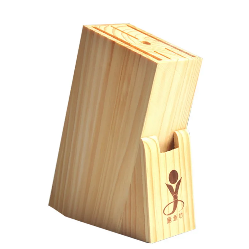 

IVYSHION Kitchen Knife Holder Stand Block Organizer Tools Multifunction Holes Bamboo Knife Rack Creative Storage Rack Tool Wood