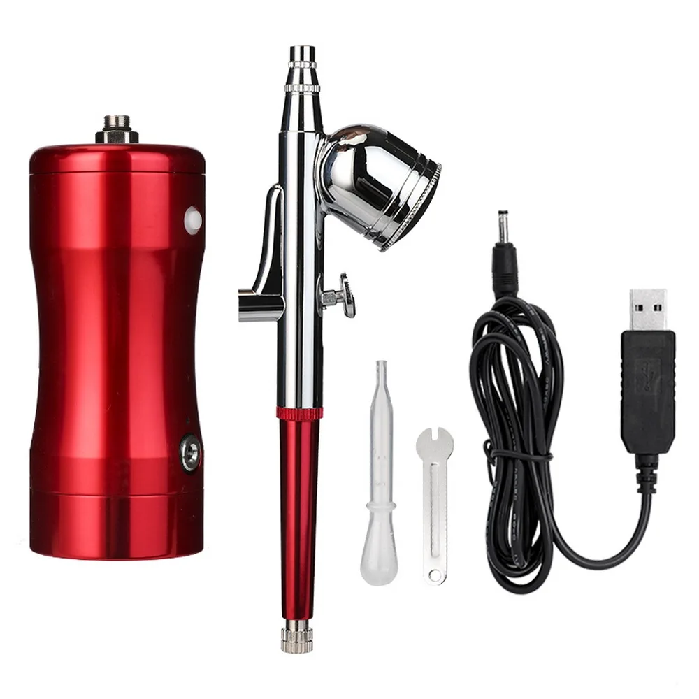 Beauty Special Spray Gun Air Brush HVLP Compressor Red Suit Airbrush 0.3mm Needle Art Kit Tool | Инструменты