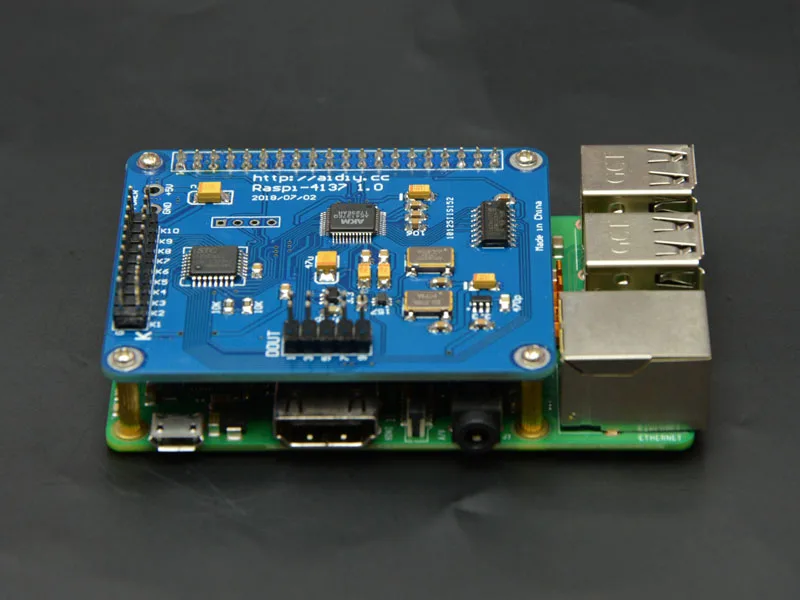 Raspi + AK4137 цифровой сетевой плеер Поддержка I2S сигнала 32bit 384K DSD256 DOP до DSD/I2S для Raspberry
