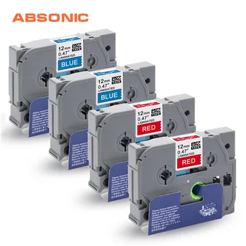 

Absonic 4PCS TZ Label Tape for Brother Labeler TZe-435 TZe-535 P-touch Label Maker Cassette Tag Printer Ribbon PT-D210 PT-H110