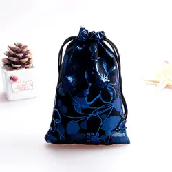 10 шт. 8*10 см 10x14 см синий бархат Drawstring ювелирные изделия сумка Ювелирные изделия Бусины Цепочки и ожерелья кольцо рождество Свадебная