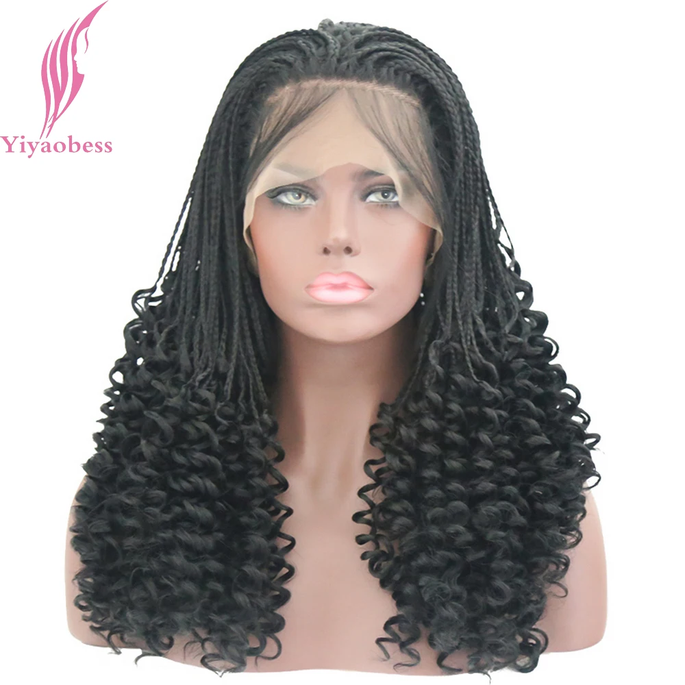 Yiyaobess 1b # цвет синтетические микро плетеные кружевные передние парики для женщин