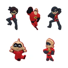 Суперсемейка, 1 шт., 2 подвески для обуви, аксессуары для обуви из ПВХ, украшения, маленькие подарки, вечерние пряжки для обуви