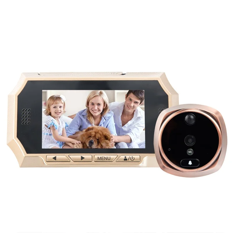 

Electronic Peephole sonnette sans fil avec camera 4.3 inch LCD IR Night Vision PIR Motion Sensor Photos Taking Video Recording