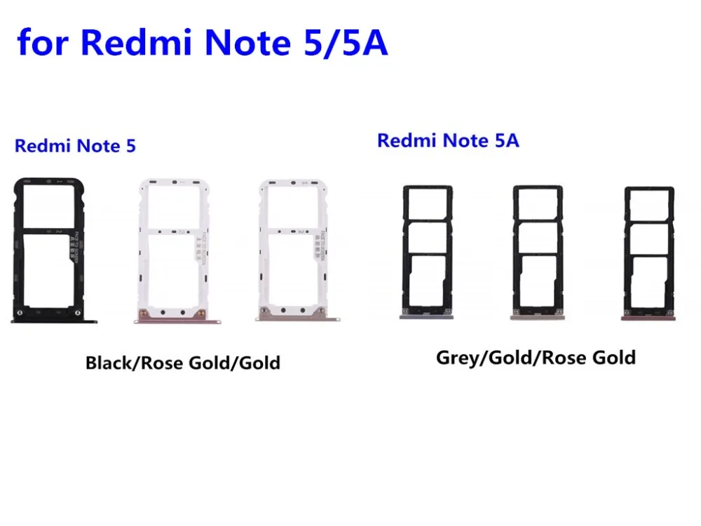 Новый лоток для sim карт Xiaomi Redmi Note 5 5A разъем держатель адаптера Запасная