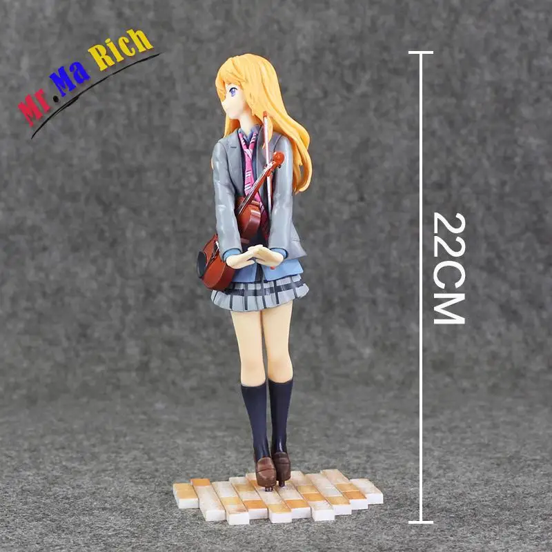 Новое поступление 22 см. ваша лежа в апреле Kaori Miyazono Arima Kousei со скрипкой мультяшная