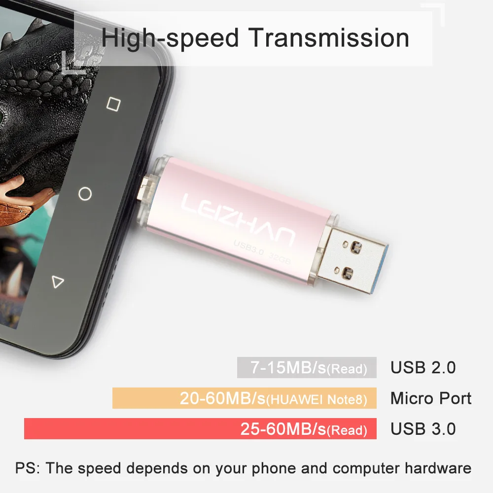 LEIZHAN флеш накопитель 16 ГБ 3 0 USB OTG 128 usb для android телефонов/планшетов 32 Гб 64 usb|USB