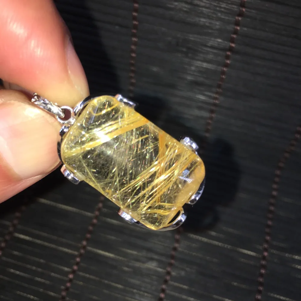 

Natural titanium crystal Women or Man Necklace Pendant Super energy Healing Crystal T1308