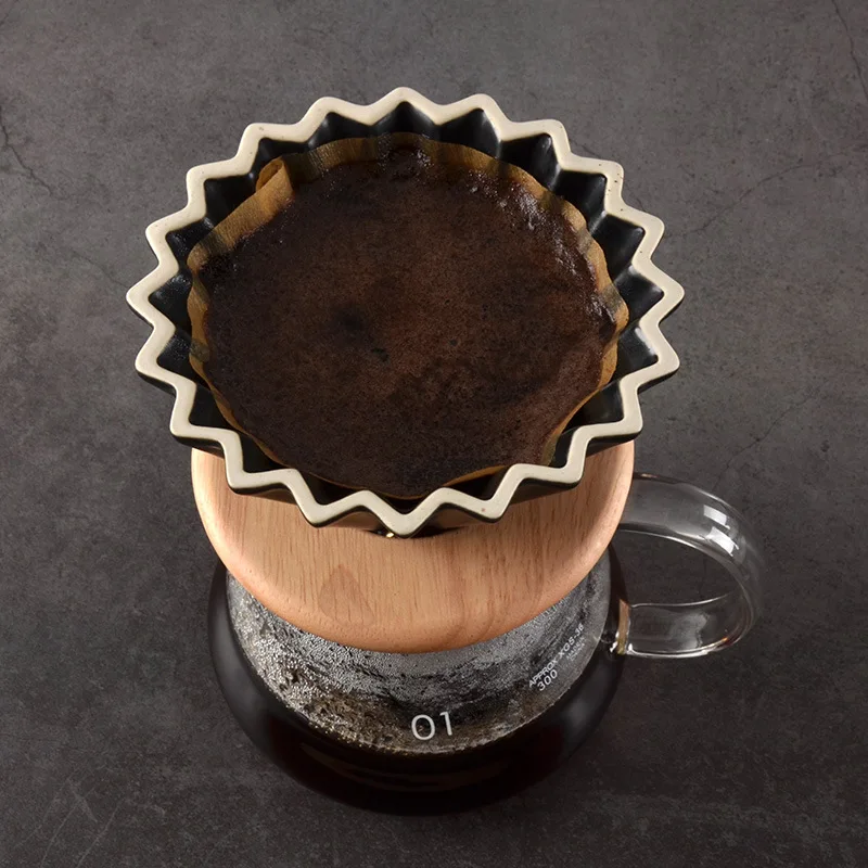 Цветы керамическая кофейная чашка эспрессо Кофейная чашка фильтр оригами фильтровальные чаши V60 Воронка капельные ручные фильтры для чашки аксессуары для кофе
