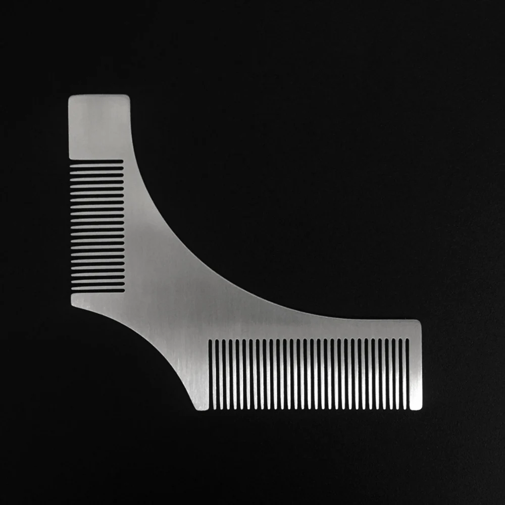Нержавеющая сталь борода гребень борода придающая форму щеточка борода расчески шаблон Уход за лошадьми комплект волос на лице триммер