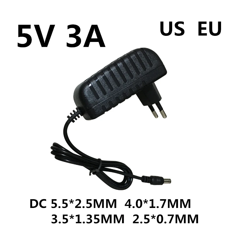 1 шт. AC/DC адаптер DC 3V 0.5A 1A 2A 3A AC 100-240V конвертер адаптер питания 5 вольт 1000MA зарядное устройство EU US Plug