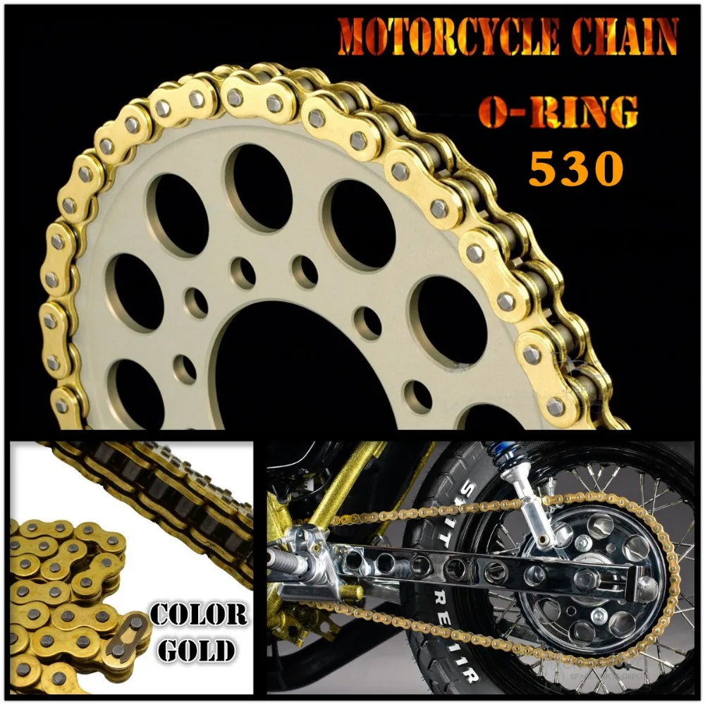 

Motorcycle Drive Chain O-Ring 530 L120 For YAMAHA FZS600 98-02 XJ600 83 XJ600 51H, 51J 84-90 YZF600 05 YZF600 THUNDERCAT -02