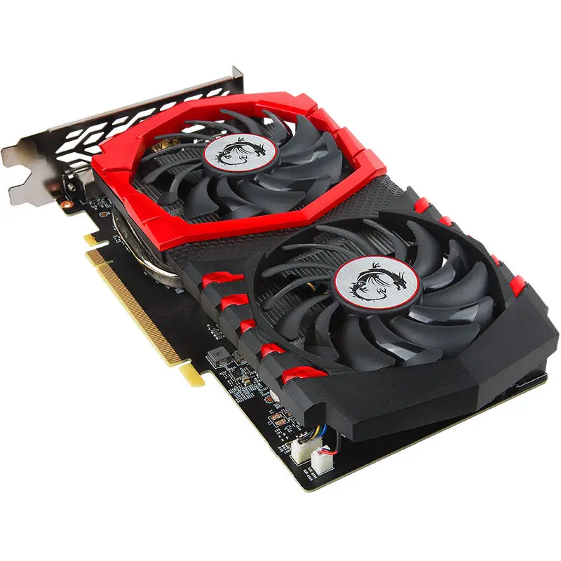 MSI Графика карты GTX1050Ti Gaming X 4G видео карта 1150 МГц/7000 МГц 128Bit PCI E3.0 DP + HDMI DVI DirectX 12 GDDR5 2