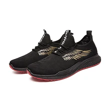 Hot Sale Breathable Casual Shoes Men Comfortable Walking Shoes Lightweight Sneakers Black Footwear Men Lace Up Running Shoes heinrich hot sale new white print breathable lightweight sneakers brand lace up style shoes comfortable casual men footwear