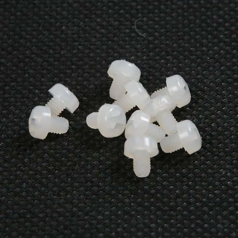 

New 60PCS/Set 6 Sizes M3*4mm, M3*5mm, M3*6mm, M3*8mm, M3*10mm, M3*12mm Screws Nylon round Phillips for PC Computer board Screws