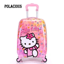 16 inch 2017 new ABS+PC cartoon child suitcase/free shipping high quality cartoon Luggage /Boy and Girl Cartoon trolley case box