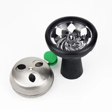 Силиконовая стеклянная чаша для кальяна с ручкой в форме листа держатель угля для кальяна Sheesha Narguile Chicha Cachimbas чаша для кальяна