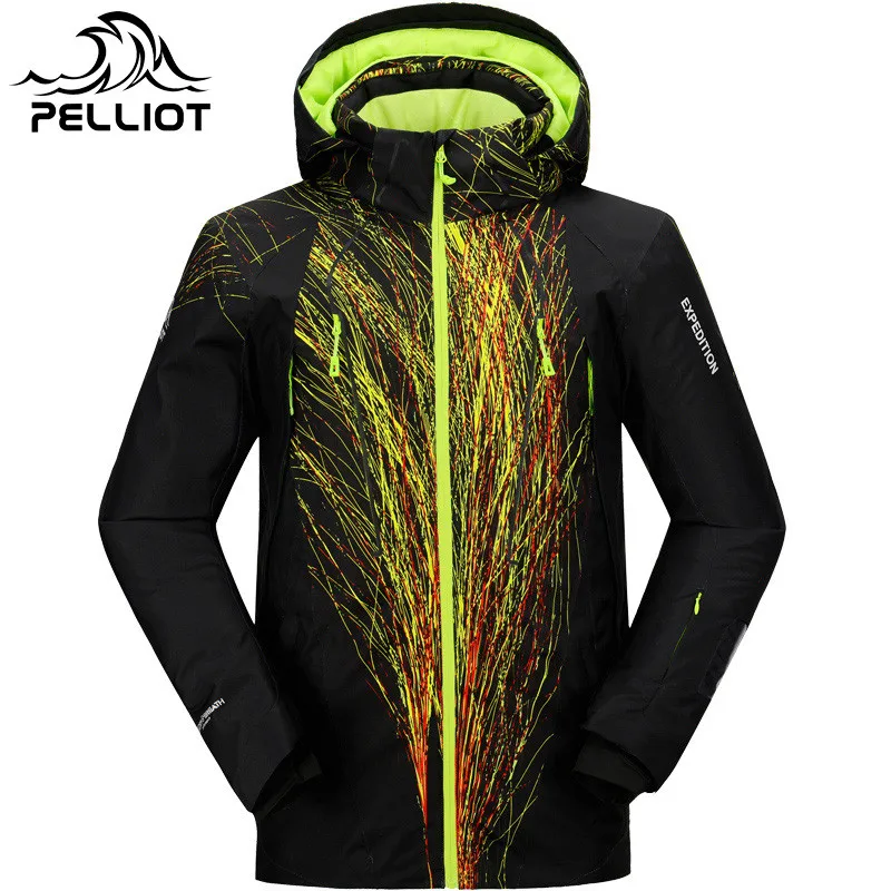 

PELLIOT Ski Jacket Men Winter Waterproof Outdoor Snowboard Snow Jacket Super Warm Breathable Skiing Snowboarding Hooded Jackets