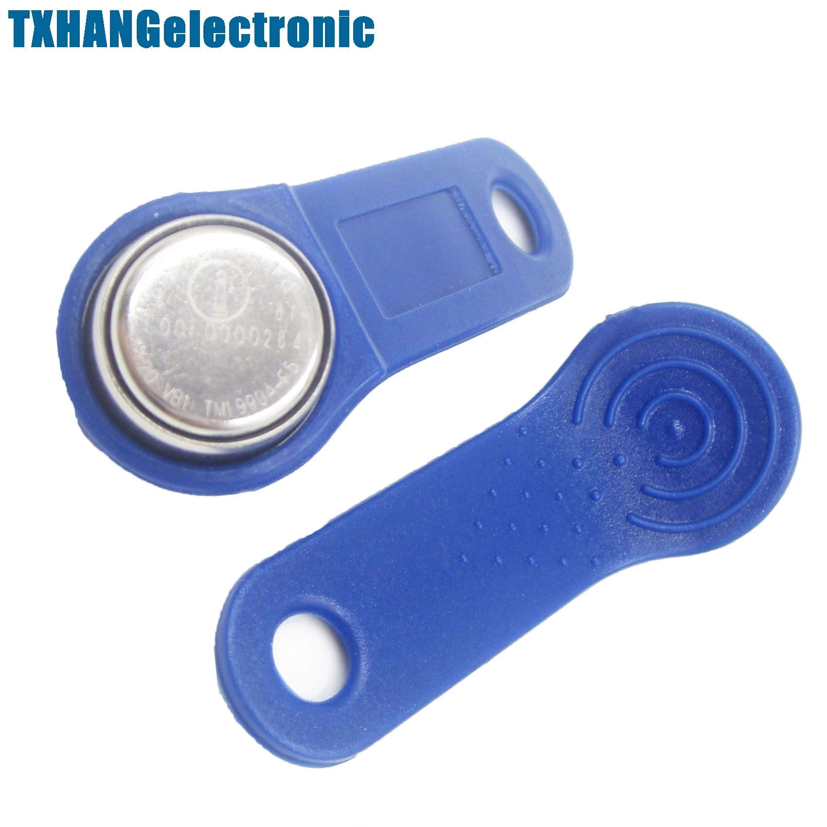 50pcs DS1990A-F5 TM Card iButton Tag with wall-mounted holder Blue