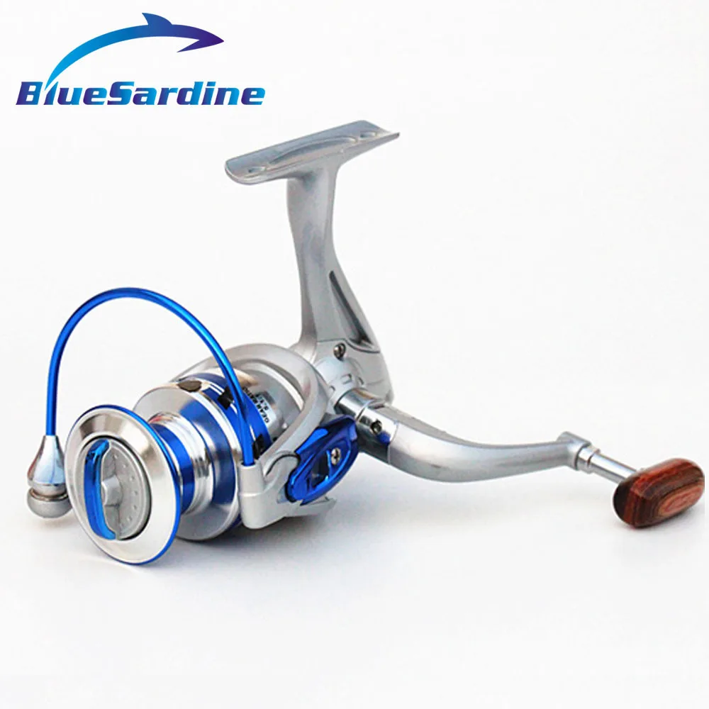 red white and blue spinning reel