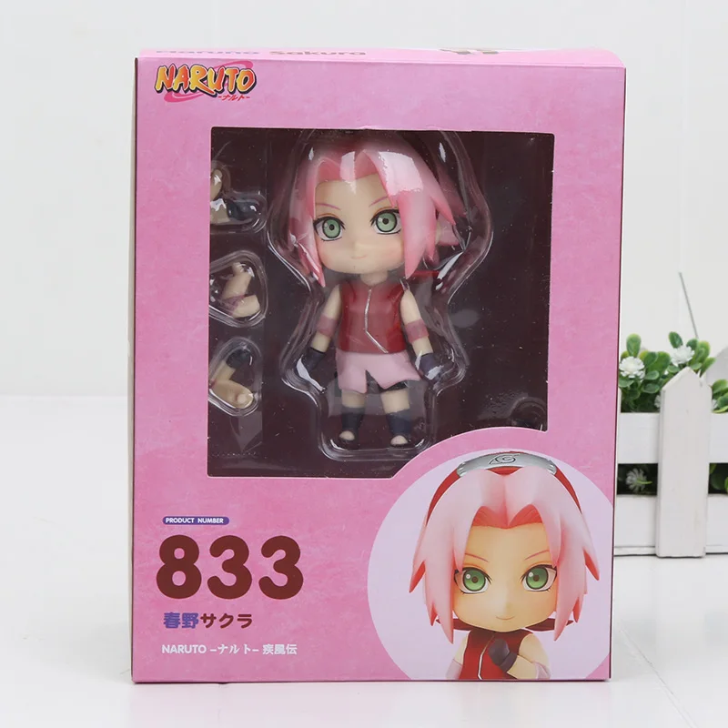 Uzumaki Naruto Gals Sakura Haruno бикини Nendoroid Naruto Shippuden Sakura Haruno 833 ПВХ фигурка Коллекционная модель игрушки - Цвет: 10cm 833 in box