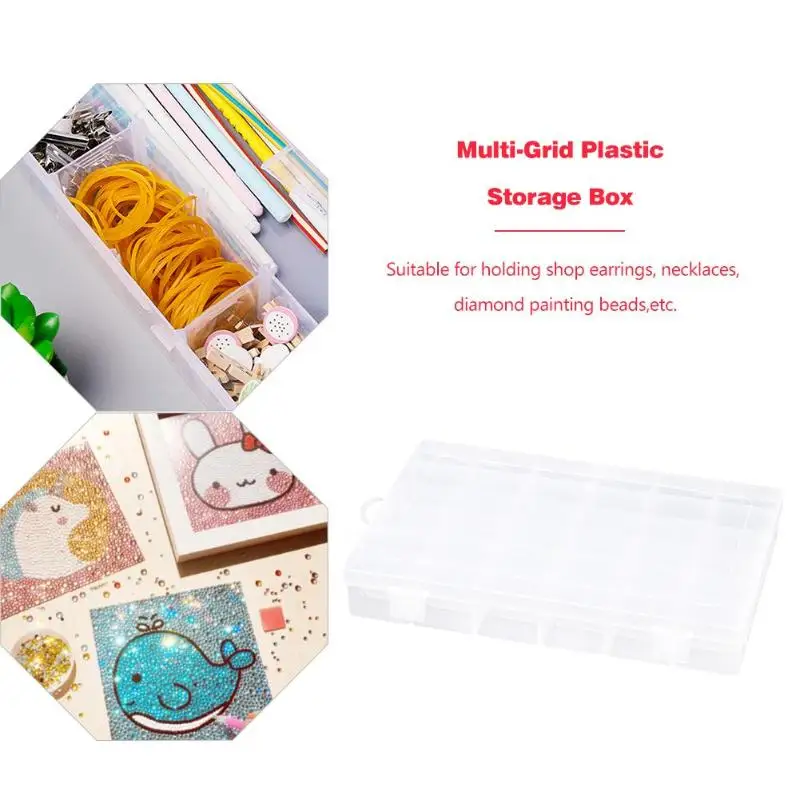 Многослотовая пластиковая коробка для хранения ногтей ювелирные изделия бусины Кольцо Серьги Чехол держатель