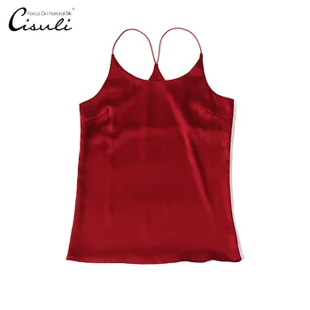 

CISULI 100%Silk Satin Camisole Pure Mulberry Silk Fabric Underwear Womens Tops Casual Camisole Organic Fabrics ChinaSilk Factory