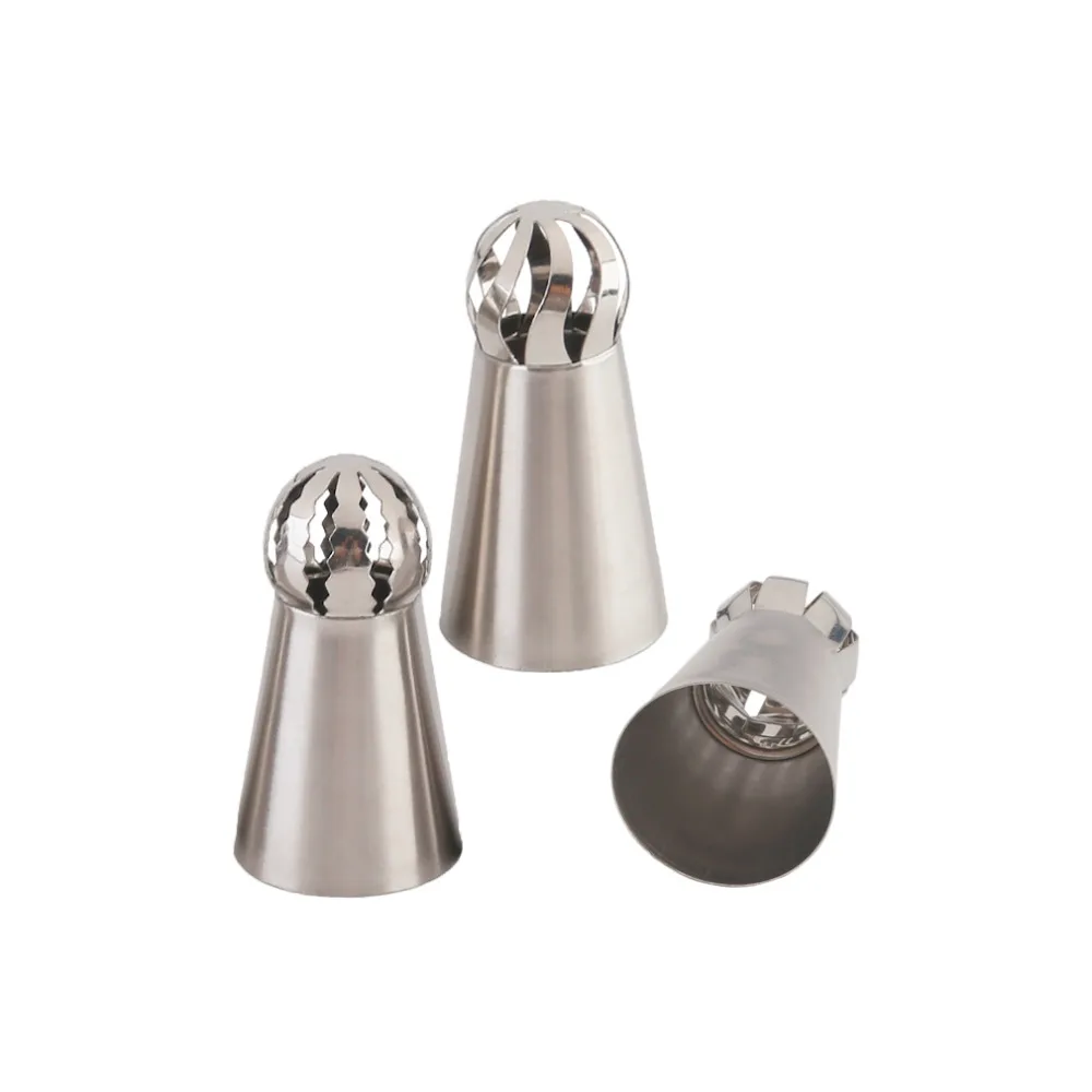 

3pcs/Set Stainless Steel Sphere Ball Shape Mouth Crowded Flower Cream Nozzles Baking Tools For DIY Cake Decoration New Arrival