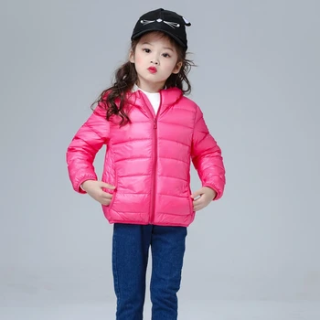 

90% duck down girls' jacket 2017 fashion children ultra light down coat children down & parkas Z1701
