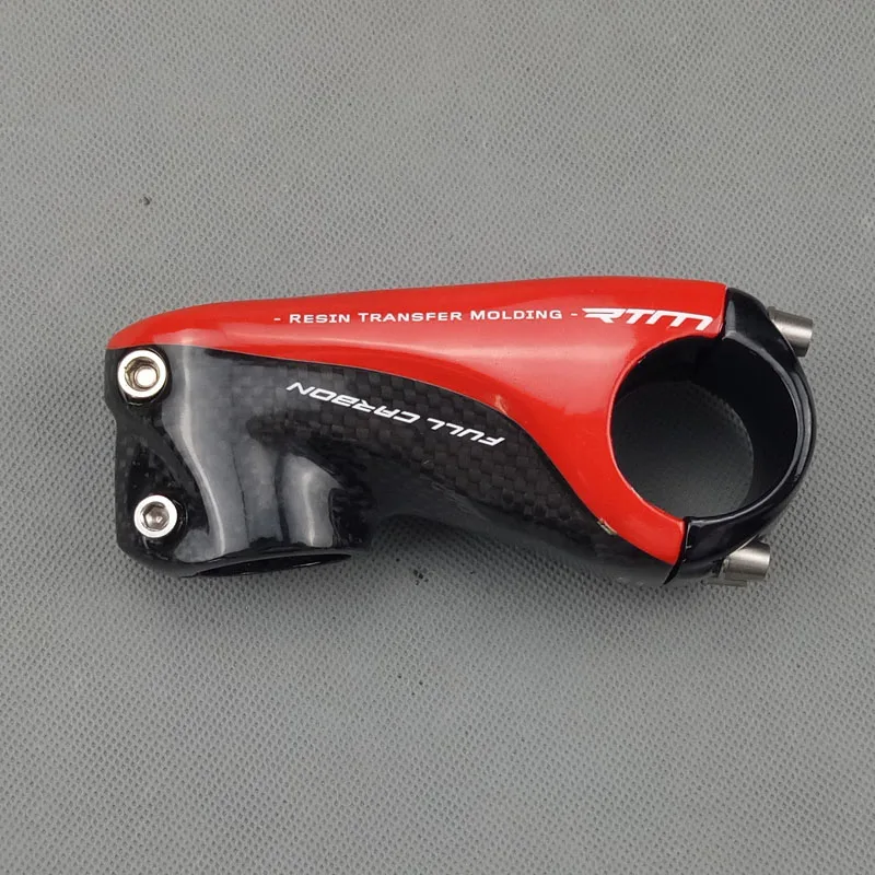Red 110mm Карбоновый держатель велосипедный вынос руля дорога/MTB велосипед Стебли горный велосипед стволовых дизайн труба из углеродистого волокна 3K Матовая/блеск для губ 31,8*80/90/100/110 мм Дорожный велосипед Запчасти - Цвет: Red 110mm