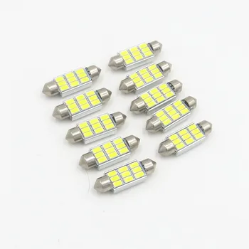 

10X White Ice Blue 39MM 5630 9 smd Festoon Dome Map Interior LED Light bulbs Lamp C5W 6411 6418