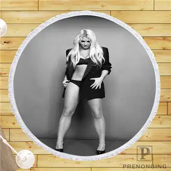 

Custom DIY Customized Microfiber Fabric Britney Spears (1)@ Round Beach Blanket Towel Printed on Demand 150cm #19-01-28-3-65