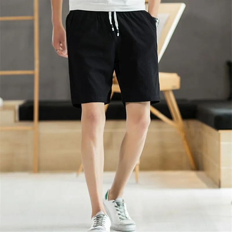 Летние мужские дышащие шорты мужские пляжные шорты с эластичной резинкой на талии плюс размер мужские s быстросохнущие платформа для катания шорты Homme черные