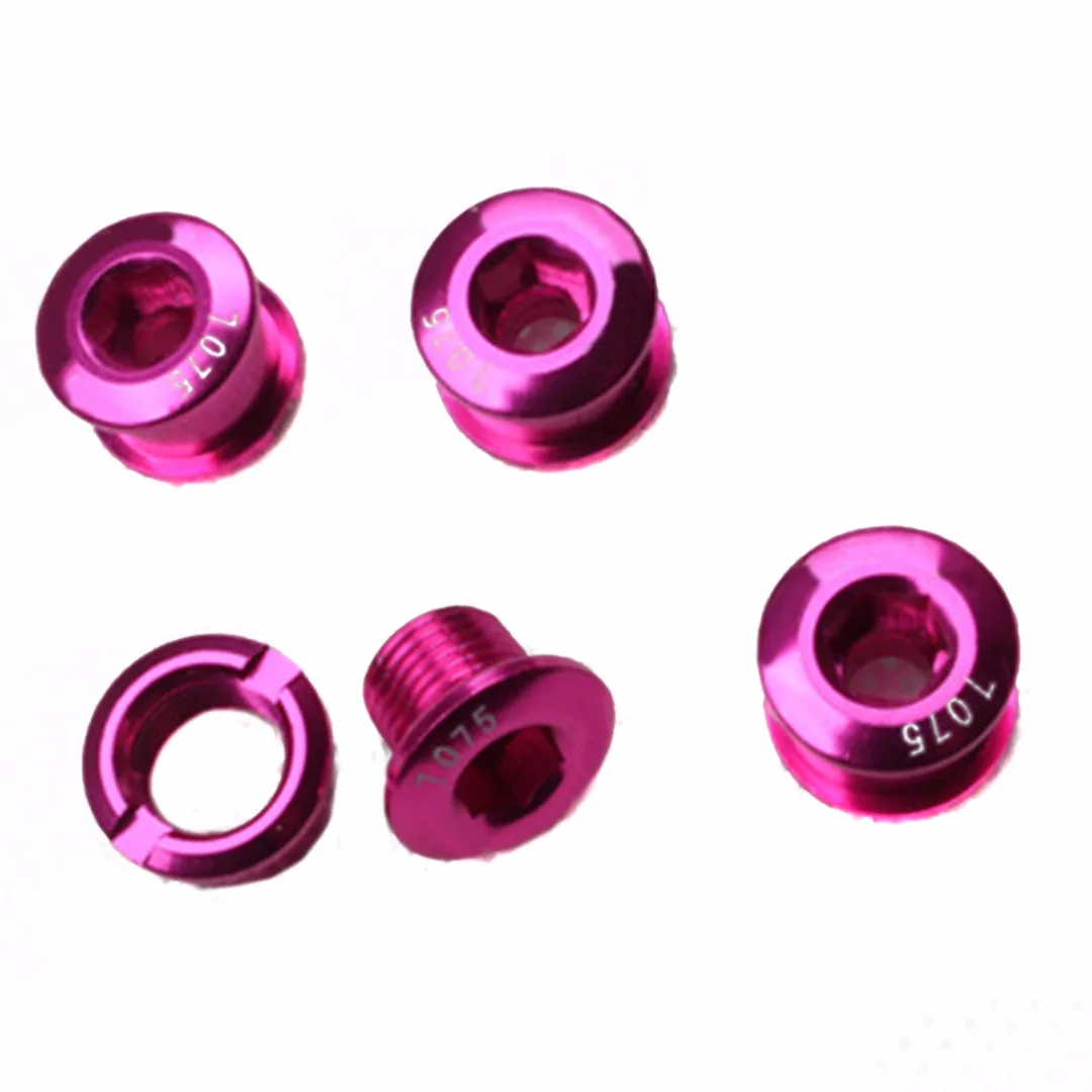 5Pcs Bike Disc Screw Aluminum Mountain Road Bicycle Cycling Single Crank Chain Ring Wheel Bolt 1.5g Bike Crankset Disc Screws