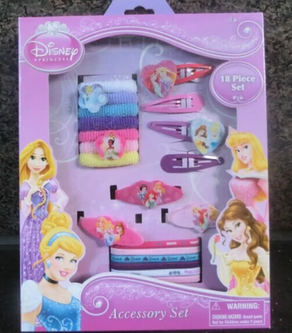 Free shipping EMS New Lot 100 boxes 18 Piece set Princess children clip