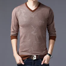 Мужские пуловеры v-образный вырез осень зима 8XL 7XL 6XL 5XL 4XL вязаный свободный джемпер свитер длинный рукав рубашки 9861