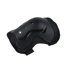 Черный велосипедный шлем детский роликовый Скейт Скейтборд Налокотники наколенники для запястья Спортивная ЗАЩИТА Защита для велоспорта наколенники