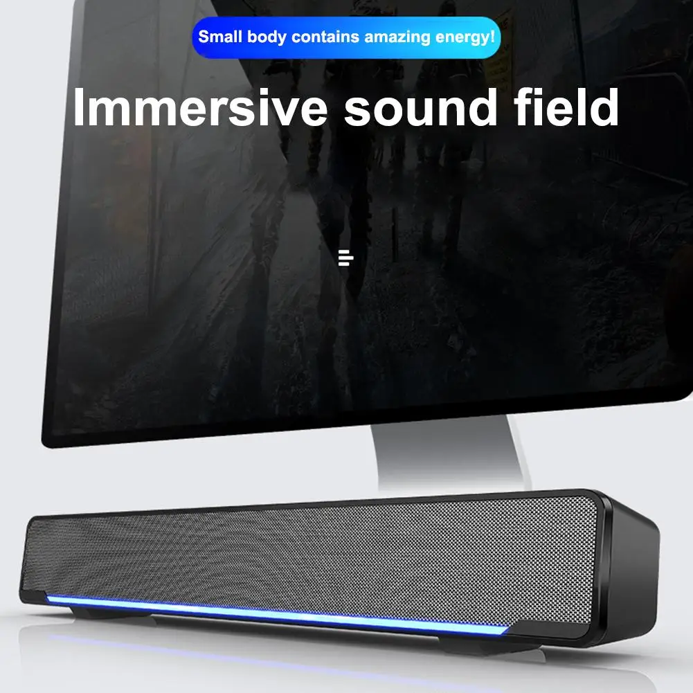 Компьютерный аудио Настольный динамик сабвуфер Домашний ноутбук мультимедиа 3D объемный звук стерео маленькая полоса динамик s Высокое качество