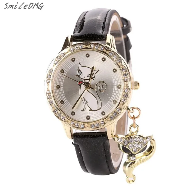 

SmileOMG Hot Fashion Women Girl  Watch Luxury Diamond Analog Leather Quartz Wrist Watches Free Shipping  Perfect Gift,Sep 6
