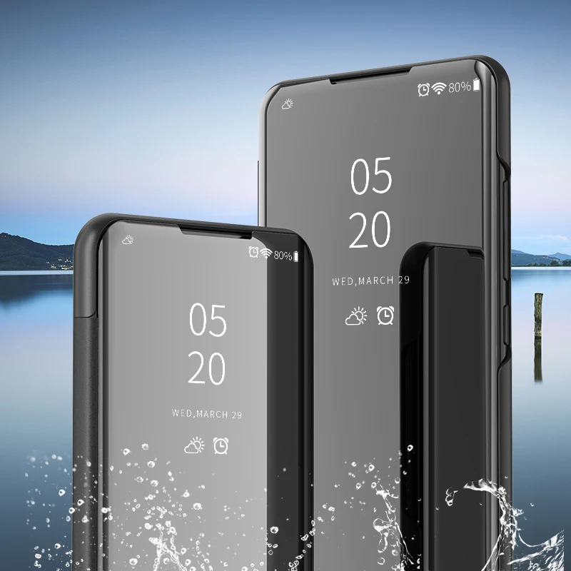 Умный откидной зеркальный чехол с подставкой для vivo V11 Pro X21 V11i Прозрачный VIVO X23 V7