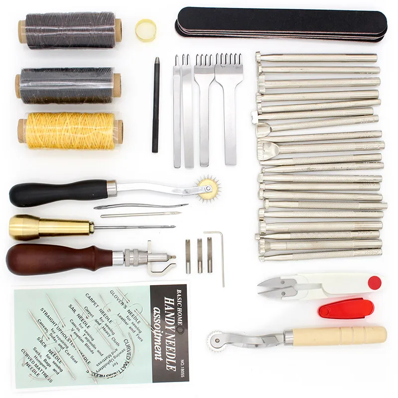Leather Tool Kit Punching Sewing Engraving and Hand Stitching