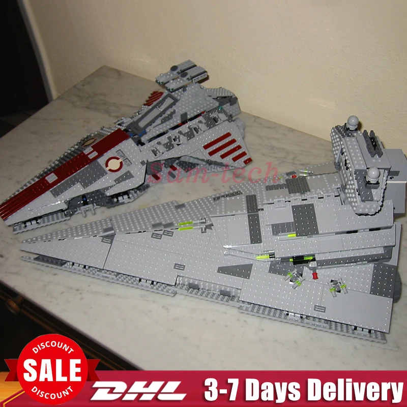 

Lepin 05042 The Republic Fighting Cruiser+05062 Imperial Super Star Destroyer Model Building Bricks Block Legoings 8039 75055