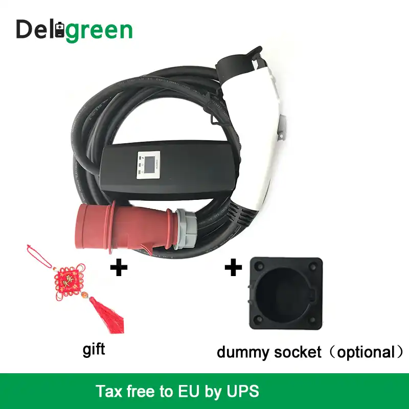 32A Type1 Mode1 EVSE Controller Box Portable j1772 Open EVSE Car Charger Blue Red Cee Connector With Socket Holder 32A Type1 Mode1 EVSE Controller Box Portable j1772 Open EVSE Car Charger Blue Red Cee Connector With Socket Holder