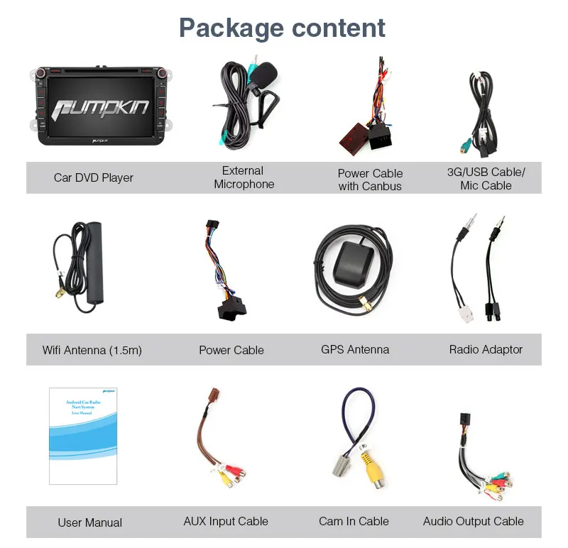 Perfect Pumpkin2 Din 8"Android 7.1 Car Multimedia DVD Player For VW/Skoda/Golf GPS Navigation Quad-core Car Stereo Wifi Radio Headunit 5 Perfect Pumpkin2 Din 8"Android 7.1 Car Multimedia DVD Player For VW/Skoda/Golf GPS Navigation Quad-core Car Stereo Wifi Radio Headunit 5
