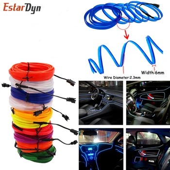 

3V/5V/12V Neon Light 6mm Sewing Edge EL Wire Led Dance Party Decor Car Lights Neon LED lamp Flexible 2.3MM Rope Tube LED Strip
