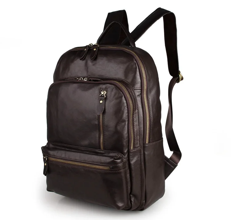 Mädchen Nette Reisetasche Rucksäcke Rindsleder Schokolade Nesitu Echtem 14 Männer Vintage Echt Aus Femal ''laptop Haut Frauen Männlichen M7313 Leder f6Tqg4f