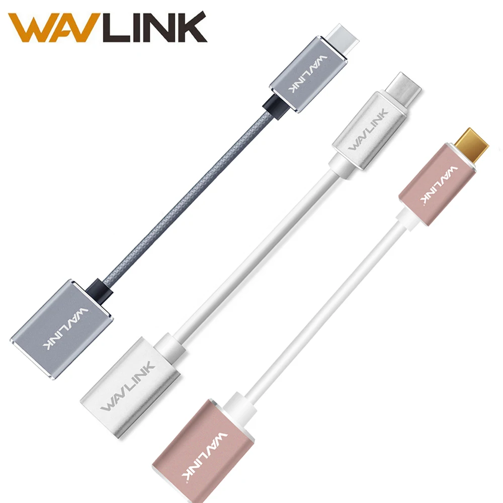 Кабель Wavlink USB C к OTG 5 Гбит/с 3 0 Type адаптер Женский кабель для передачи данных Macbook