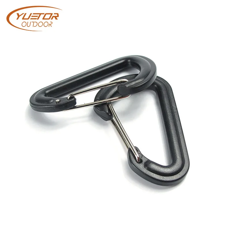 YUETOR OUTDOOR 5PCS/10PCS Mini Plastic Carabiner Keychain Hiking Buckle Clasps Multifunction Carabiner for Keys